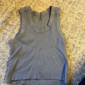 BRANDY MELVILLE MUSCLE TANK CROPPED PERIWINKLE BLUE